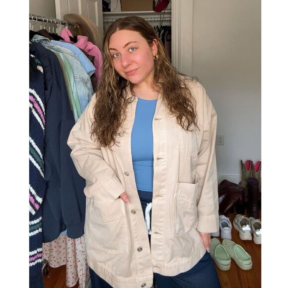 FREE PEOPLE We The Free Avery Denim Jacket / Softest Sand - Picture 1 of 10